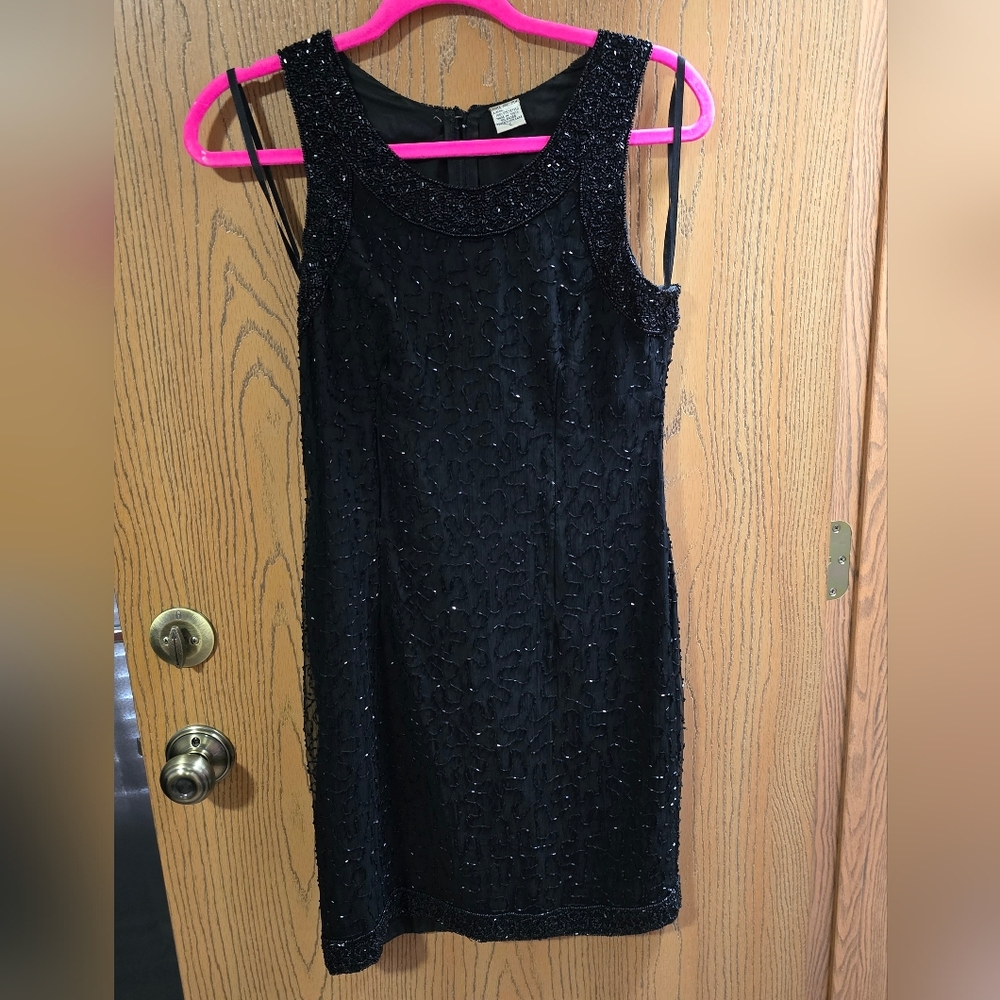 Laurence Kazar Vintage Beaded Mini Dress